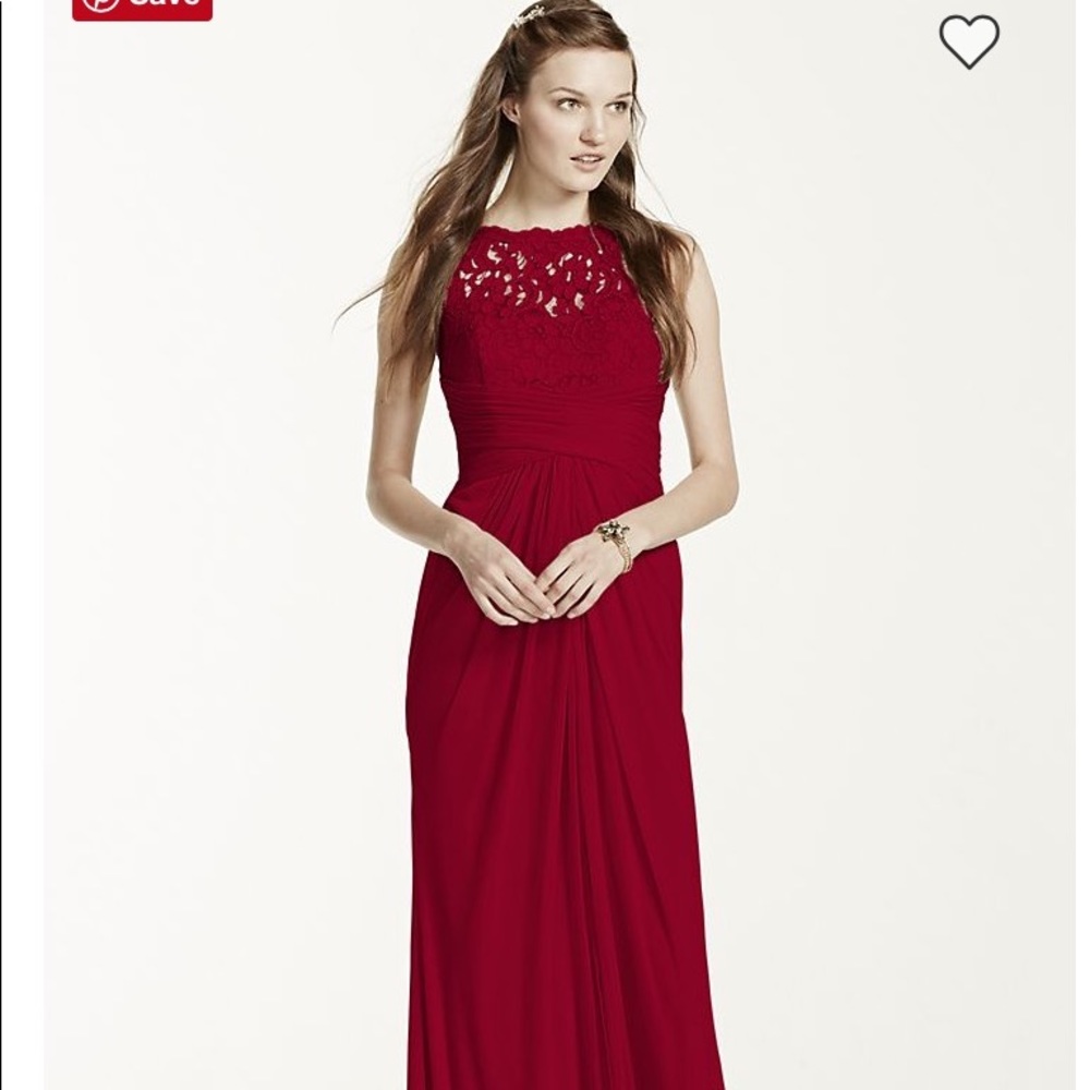Red lace dress